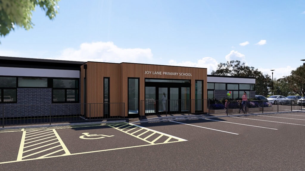 External Image - Joy Lane Primary School - Timber Cladding Option